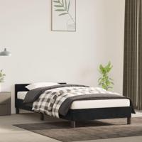 Bedframe met hoofdeinde zonder matras 80x200 cm fluweel zwart - thumbnail