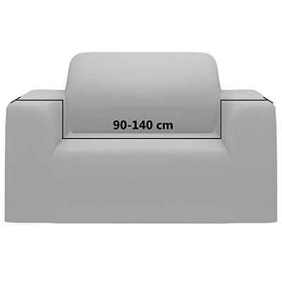 Stretch meubelhoes voor bank grijs polyester jersey