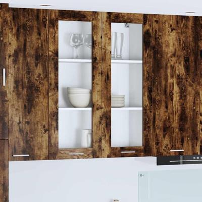 Hangkast Riga Gerookt eiken 80 x 31 x 100 cm Bewerkt hout Hangkast Riga Gerookt eiken 80 x 31 x 100 cm Bewerkt hout