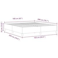 Bedframe Donkergrijs 160 x 200 cm Katoenen stof - thumbnail