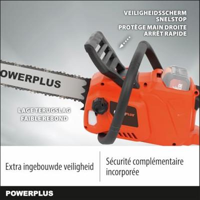 Powerplus dual power poWDPG7576 - 40 V batterijkettingzaag, 350 mm gids, zonder batterij of lader