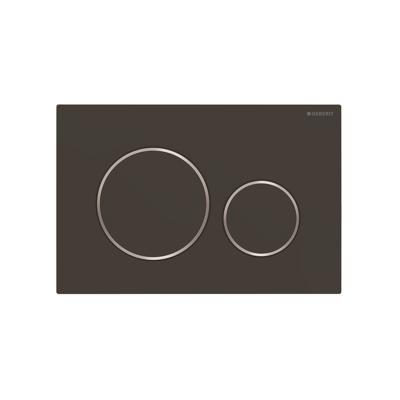 Geberit Sigma 20 bedieningspaneel mat zwart/chroom voor Sigma reservoirs 8cm (UP720) en 12cm (UP320)