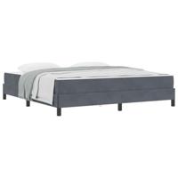 Boxspringbed met matras Donkergrijs 180 x 210 cm Stof - thumbnail