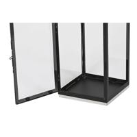 Lykta Home ESPRIT Zwart Zilverkleurig Kristal Staal 18 x 18 x 41 cm (2 Onderdelen) - thumbnail