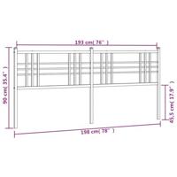 Hoofdbord 193 cm metaal wit - thumbnail
