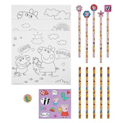 Undercover Kleurset met gummen peppa pig, 29dlg.