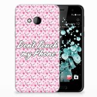 HTC U Play Silicone-hoesje Flowers Pink DTMP - thumbnail