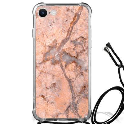 iPhone SE 2022 | 2020 | 8 | 7 Anti-Shock Hoesje Marmer Oranje iPhone SE 2022 | 2020 | 8 | 7 Anti-Shock Hoesje Marmer Oranje