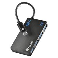 NGS WONDER IHUB4 - USB-C Hub, Bevat 4 Poorten, Hoge Snelheid Bestandsoverdracht, Compatibel met USB 1.0, USB 1.1, USB 2.0 en USB 3.0, Zwart - thumbnail