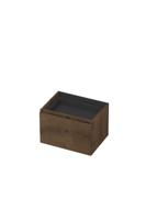 INK - Onderkast 1L met Binnenlade Greeploos Houten Keerlijst Fineer - 600x450x400 Mm - Chocolate Fineer - thumbnail