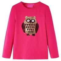 VidaXL Kindershirt met lange mouwen 92 felroze - thumbnail