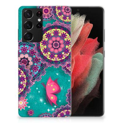 Samsung Galaxy S21 Ultra | Hoesje maken | Cirkels en Vlinders Samsung Galaxy S21 Ultra | Hoesje maken | Cirkels en Vlinders