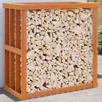 VidaXL Houtblokhouder 108x52x106 cm massief grenenhout wasbruin - thumbnail