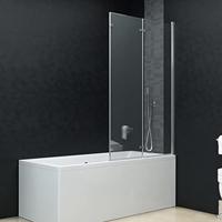 VidaXL Douchewand inklapbaar 3 panelen 130x138 cm esg - thumbnail