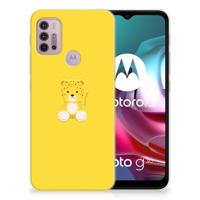 Motorola Moto G30 | G10 Telefoonhoesje met Naam Baby Leopard - thumbnail