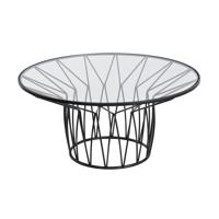 Hoofdtafel Home ESPRIT Metaal Kristal 85 x 85 x 39 cm - thumbnail