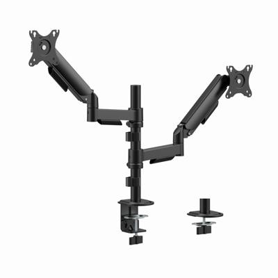 Dubbele monitorarm met gasveer (zwenkbaar), 17''-32'' Dubbele monitorarm met gasveer (zwenkbaar), 17''-32''