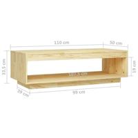Salontafel 110x50x33,5 cm massief grenenhout - thumbnail