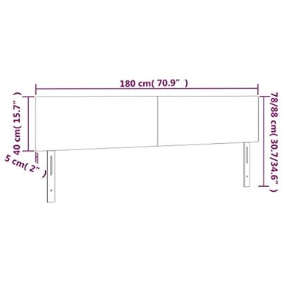 Hoofdborden 2 st 90x5x78/88 cm kunstleer cappuccinokleurig