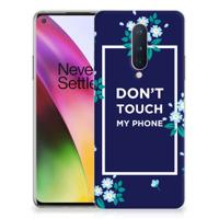 OnePlus 8 Silicone-hoesje Flowers Blue DTMP - thumbnail