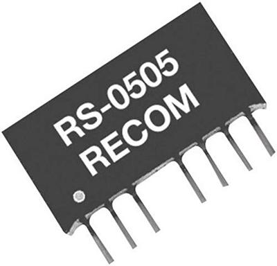 RECOM RS-2405S DC/DC-converter, print 24 V/DC 5 V/DC 400 mA 2 W Aantal uitgangen: 1 x Inhoud 1 stuk(s)