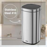 Afvalbak desq touch 30 liter rvs zilver - thumbnail
