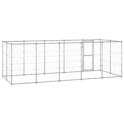 Hondenkennel 12,1 m² gegalvaniseerd staal