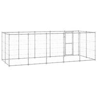 Hondenkennel 12,1 m² gegalvaniseerd staal - thumbnail
