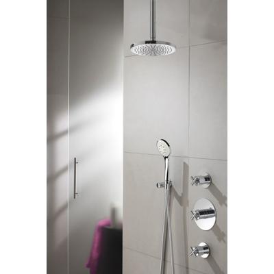 Hotbath Get Together doucheset met 2 stopkranen met 3 standen-handdouche, 15 cm plafondbuis, 25 cm hoofddouche, geborsteld nikkel