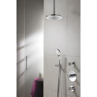 Hotbath Get Together doucheset met 2 stopkranen met 3 standen-handdouche, 15 cm plafondbuis, 25 cm hoofddouche, geborsteld nikkel - thumbnail