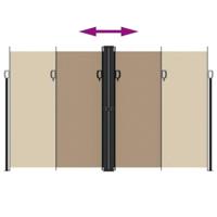 VidaXL Windscherm uittrekbaar 200x1000 cm taupe - thumbnail