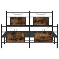 Bedframe zonder matras hout gerookt eikenkleurig 140x190 cm - thumbnail