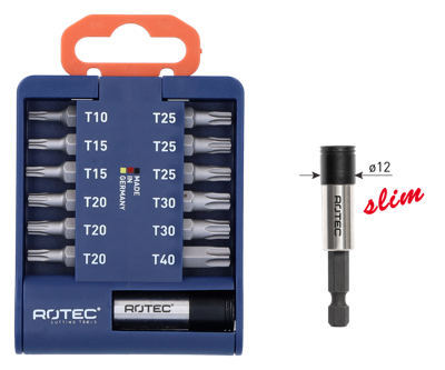Rotec Bit-set | BASIC | Incl. bithouder 'SLIM' | Bits TX | 13-delig - 825.0111