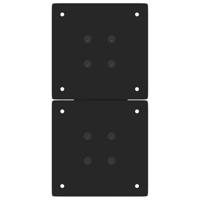 Salontafelpoten 2 st X-vormig 28x(42-43) cm staal zwart - thumbnail