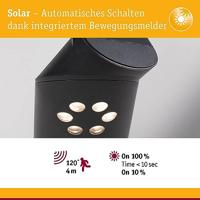 Paulmann 94260 Ilias Wandlamp op zonne-energie met bewegingsmelder Energielabel: G (A - G) 1.20 W Warmwit Antraciet - thumbnail