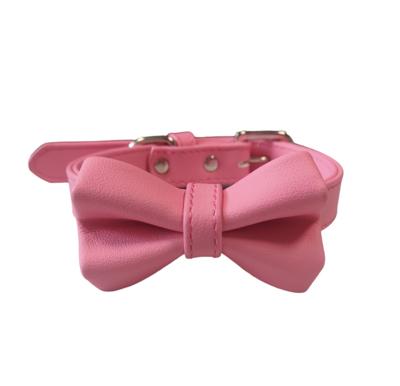 Nobleza Hondenhalsband met strik - Lederlook - 31 cm