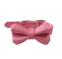 Nobleza Hondenhalsband met strik - Lederlook - 31 cm - thumbnail