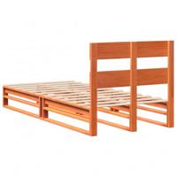 Bedframe zonder matras massief grenenhout wasbruin 100x200 cm - thumbnail