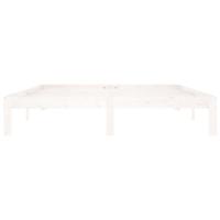 Bedframe massief hout wit 120x190 cm - thumbnail