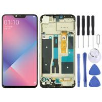 LCD-scherm en digitizer volledige montage met frame voor OPPO A5 (zwart) - thumbnail