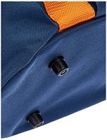 Borsteltas 27 x 22 x 22cm d.blauw/oranje - thumbnail