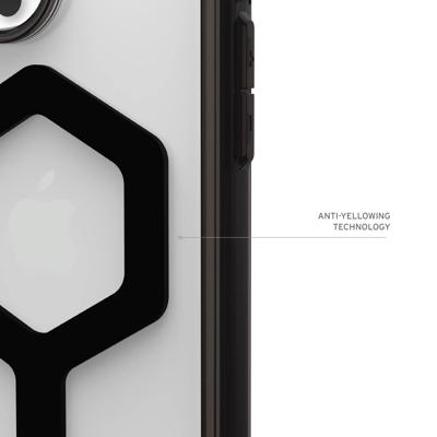 Urban Armor Gear Plyo Backcover Apple iPhone 16 Pro Zwart, Transparant Inductieve lading, MagSafe compatible, Stootbestendig