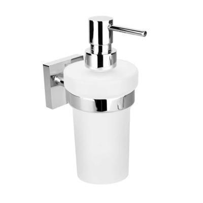 Zeepdispenser Sapho X-Square Hangend 230 ML Chroom / Melkglas Sapho