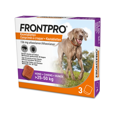 FRONTLINE FRONTPRO KAUWTABLETTEN XL 3 TBL FRONTLINE FRONTPRO KAUWTABLETTEN XL 3 TBL