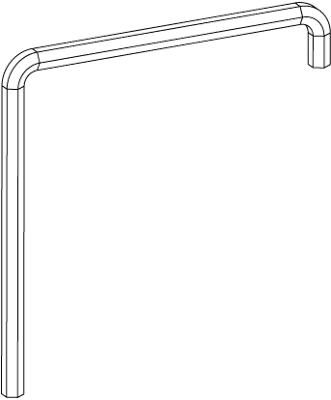 Inbussleutel 4mm 75x75mm 41017