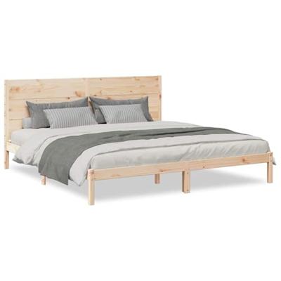 Bedframe extra lang zonder matras massief hout 200x220 cm