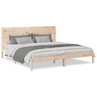 Bedframe extra lang zonder matras massief hout 200x220 cm - thumbnail
