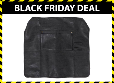 SENZA BBQ Half Schort - Grijs - 2 Vakken - PU Leer