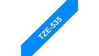 Labeltape Brother P-touch TZe-535 standaard 12mm wit op blauw - thumbnail