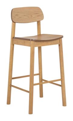 Bendt Barkruk 'Vernard' Eiken (zithoogte 74cm) Bendt Barkruk 'Vernard' Eiken (zithoogte 74cm)